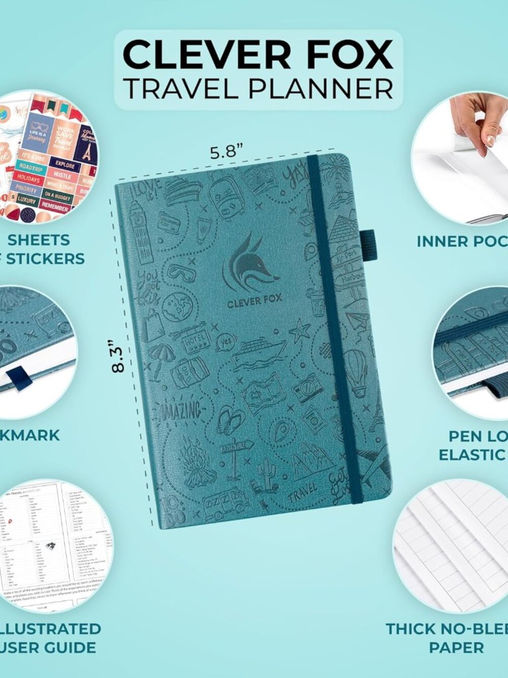 Travel Journal - Itinerary Travel Planner Organizer for Women, Men and Couples, - Picture 3 of 6